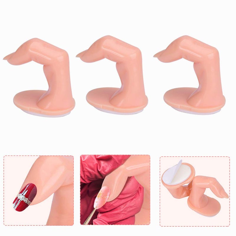 Ebonee Practice Fingers for Acrylic Nails Gel Training Nail Art Practice Fingers Decoration Training Fingers, Plastic Fake Fingers with Nails, 10 Pack - Image 4